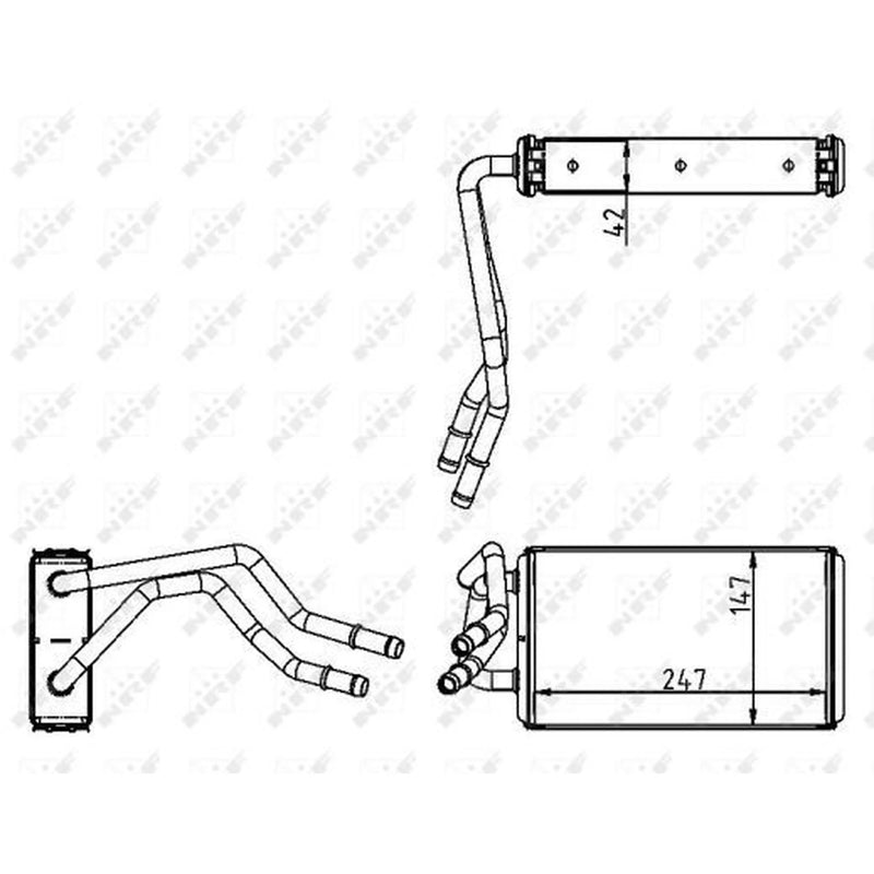 NRF Heater Matrix Core Heat Exchanger 54227