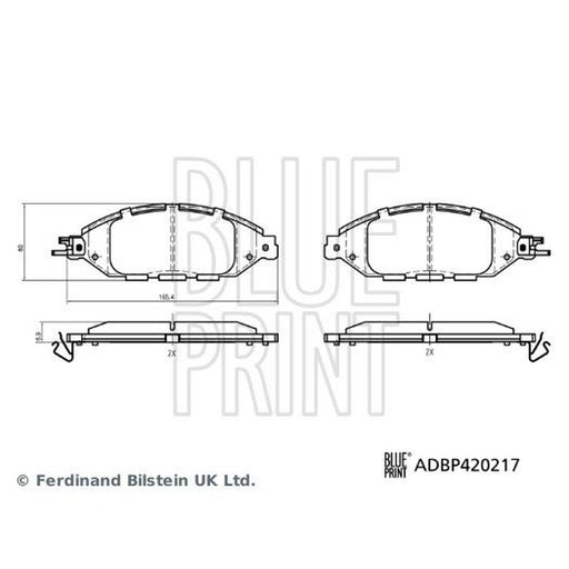 Blue Print Front Brake Pad Set ADBP420217