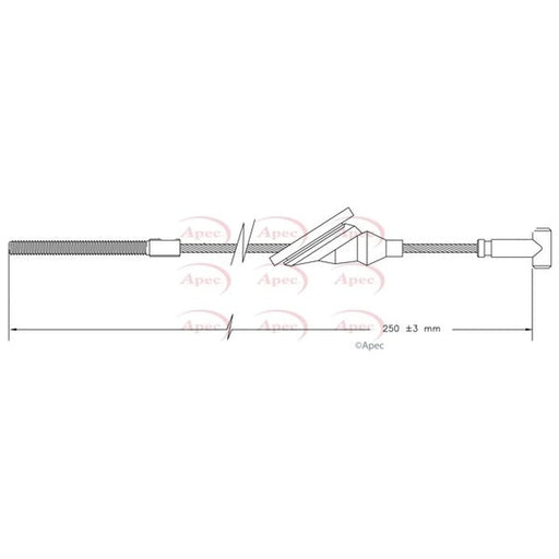 Apec Handbrake Cable Front CAB1814