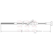 Apec Handbrake Cable Front CAB1814