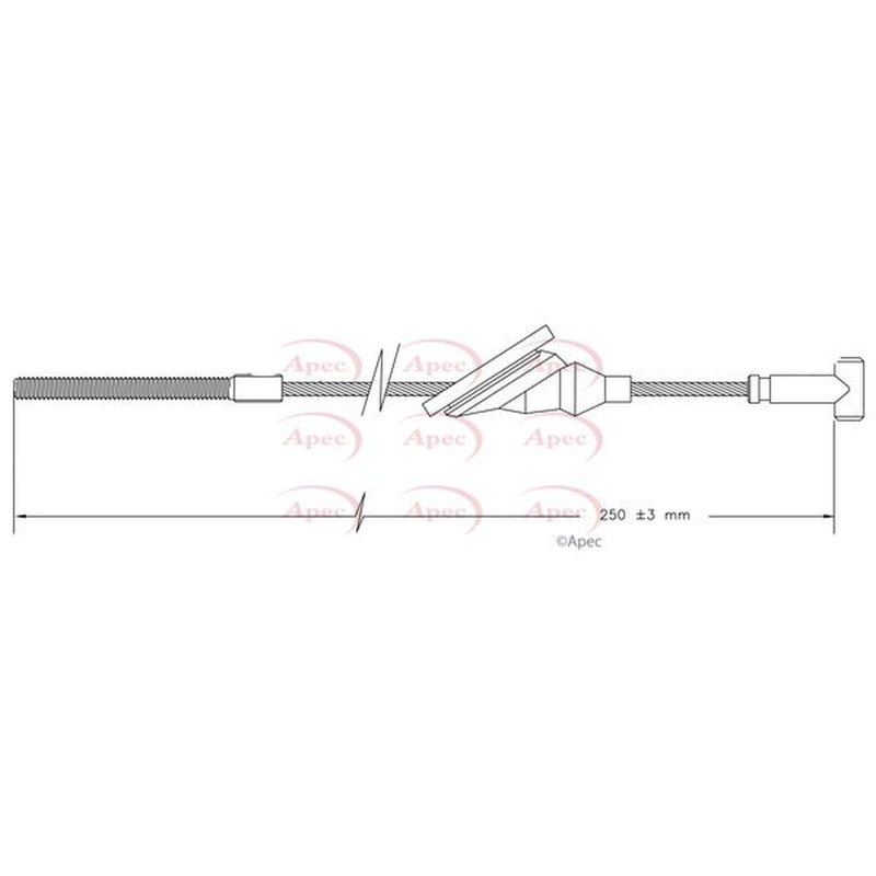 Apec Handbrake Cable Front CAB1814