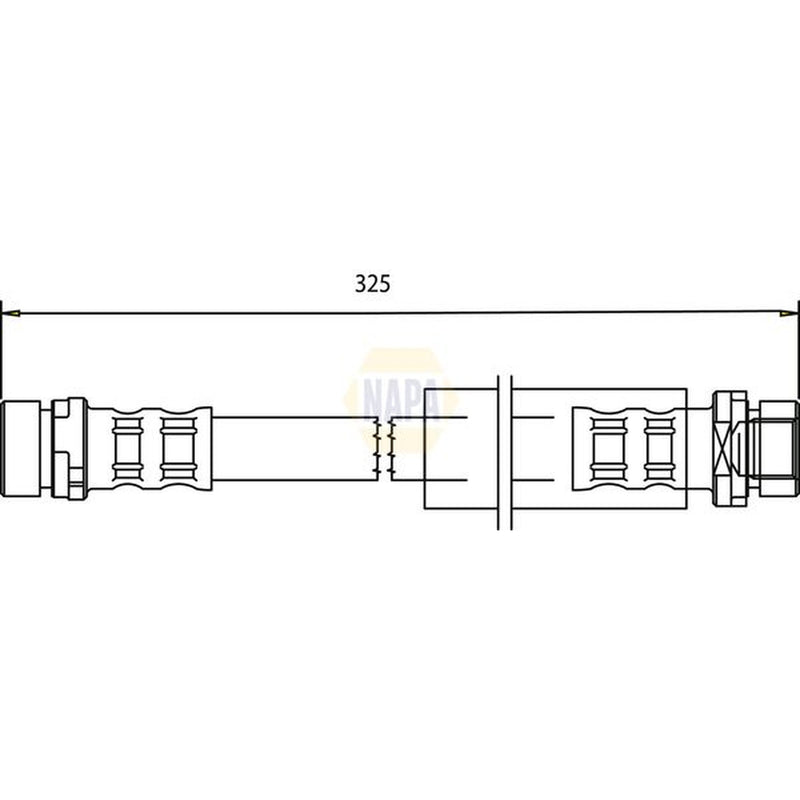 NAPA Brake Hydraulic Hose Line Rear NBH1038