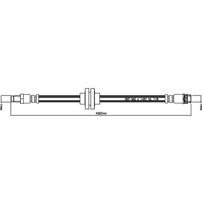 Abtex Brake Hydraulic Hose Line Front ABH1143