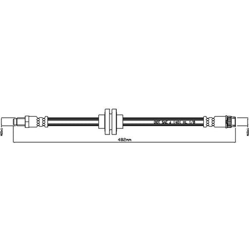 Juratek Brake Hydraulic Hose Line Front JBH1143