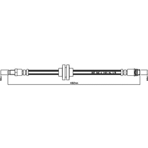 Abtex Brake Hydraulic Hose Line Front ABH1143