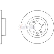 Fahren 2 x Solid Rear Brake Discs FBD6175
