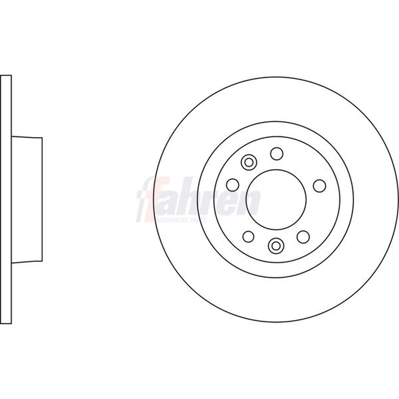 Fahren 2 x Solid Rear Brake Discs FBD6175
