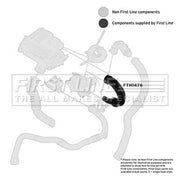 First Line Air Filter Intake Hose Plastic FTH1476