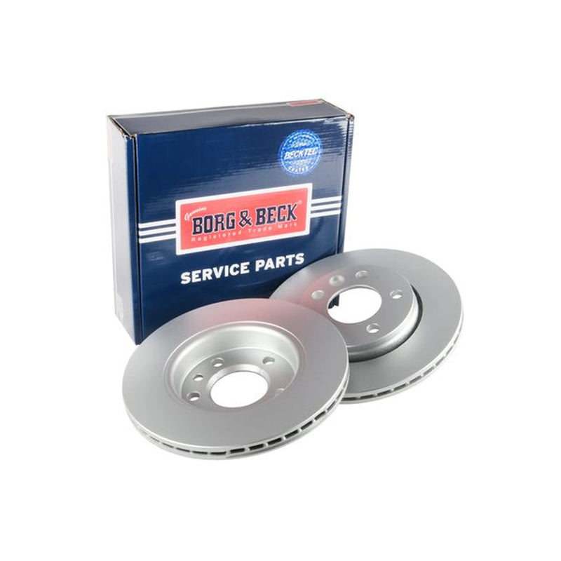 Borg & Beck 2 x Vented Rear Brake Discs BBD4387