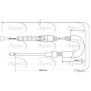 Apec Handbrake Cable Left Rear CAB1534