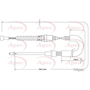Apec Handbrake Cable Left Rear CAB1534
