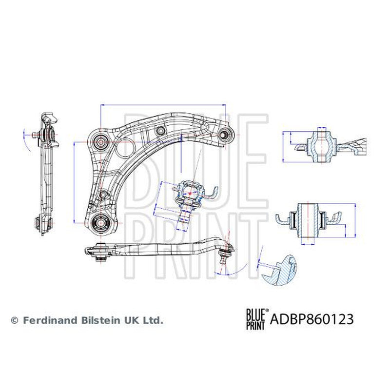 Blue Print Control/Trailing Arm Front Right ADBP860123