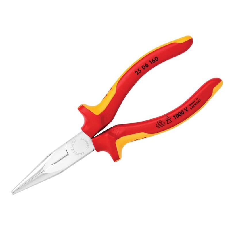 KNIPEX 25 06 160 VDE Snipe Nose Side Cutting Pliers 160mm - 25 06 160 SB