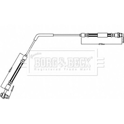 Borg & Beck Brake Hydraulic Hose Line Rear Right BBH8498