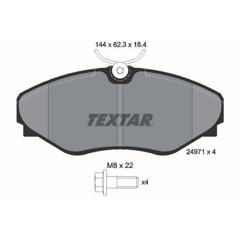 Textar Front Brake Pad Set 2497101