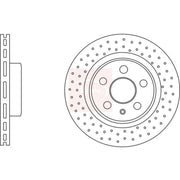 Apec 2 x Perforated/Vented Rear Brake Discs DSK3194