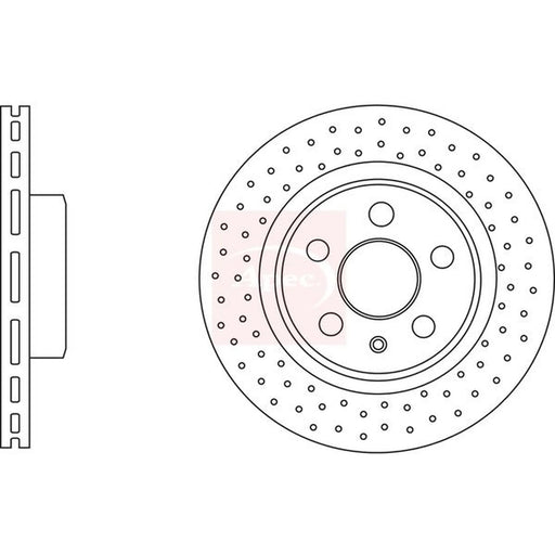 Apec 2 x Perforated/Vented Rear Brake Discs DSK3194