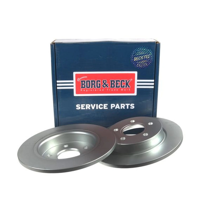 Borg & Beck 2 x Solid Rear Brake Discs BBD5241