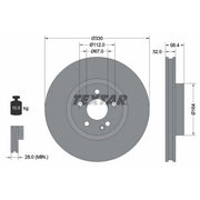 Textar 2 x Internally Vented Brake Discs 92279403