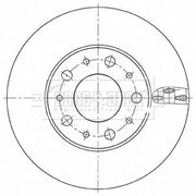 Borg & Beck 2 x Vented Front Brake Discs BBD6154S