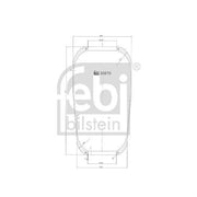Febi Air Suspension Bellow 130mm Rear 35879