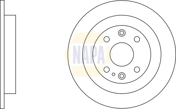NAPA Front Vented & Rear Vented Brake Discs & Pads fits MAZDA