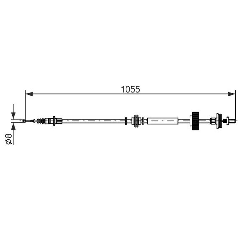 Bosch Handbrake Cable Right Rear 1 987 482 791