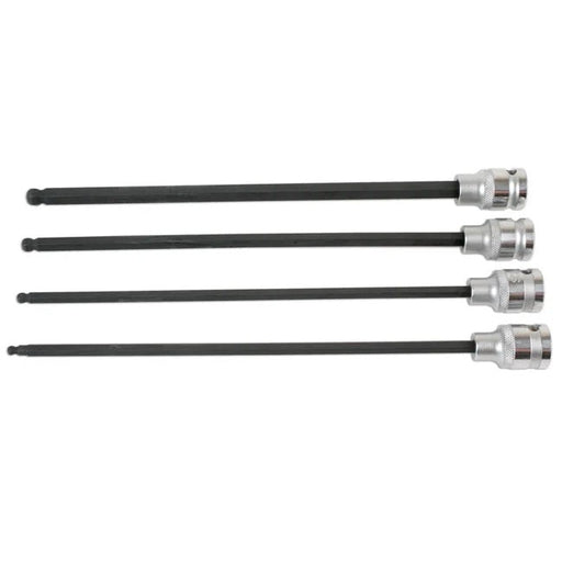 Laser Tools Extra Long Ball End Hex Socket Bit Set 1/2"D 4pc - PL
