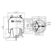 Febi Air Suspension Bellow 227mm Front 178609