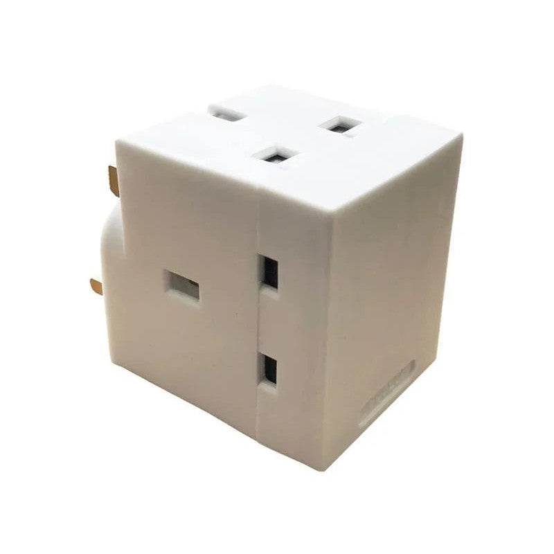 Dencon 3 Way Adaptor 13A Fused - 5688NB