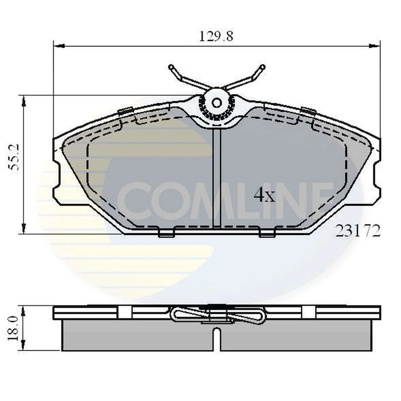 Comline 4 x Front Brake Pad Set CBP0526