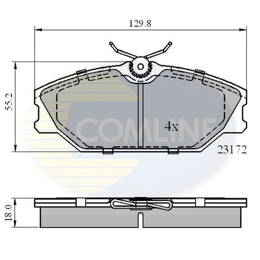 Comline 4 x Front Brake Pad Set CBP0526