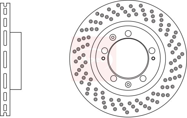 Apec 2 x Brake Disc Set Perforated/Vented