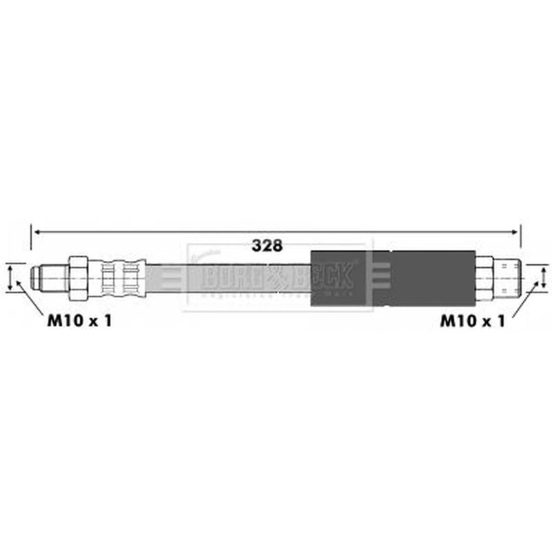 Borg & Beck Brake Hydraulic Hose Line Rear Left BBH6051