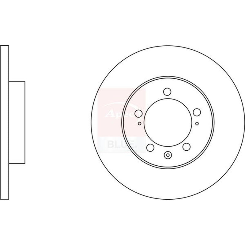 Apec 2 x Solid Rear Brake Discs SDK7161