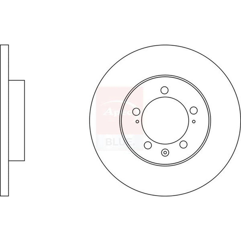 Apec 2 x Solid Rear Brake Discs SDK7161