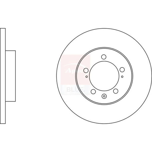 Apec 2 x Solid Rear Brake Discs SDK7161