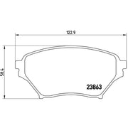 Brembo 4 x Front Brake Pad Set P49029