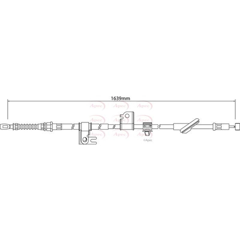 Apec Handbrake Cable Left Rear CAB1220