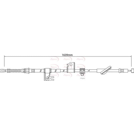 Apec Handbrake Cable Left Rear CAB1220