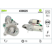 Valeo Starter Motor 12V 1.4kW 13 Teeth 438625