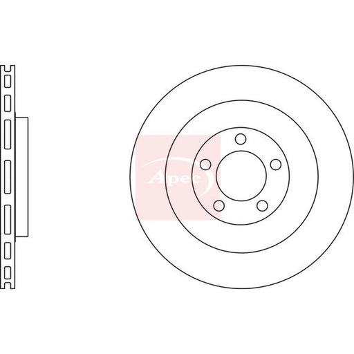 Apec 2 x Vented Rear Brake Discs DSK3200