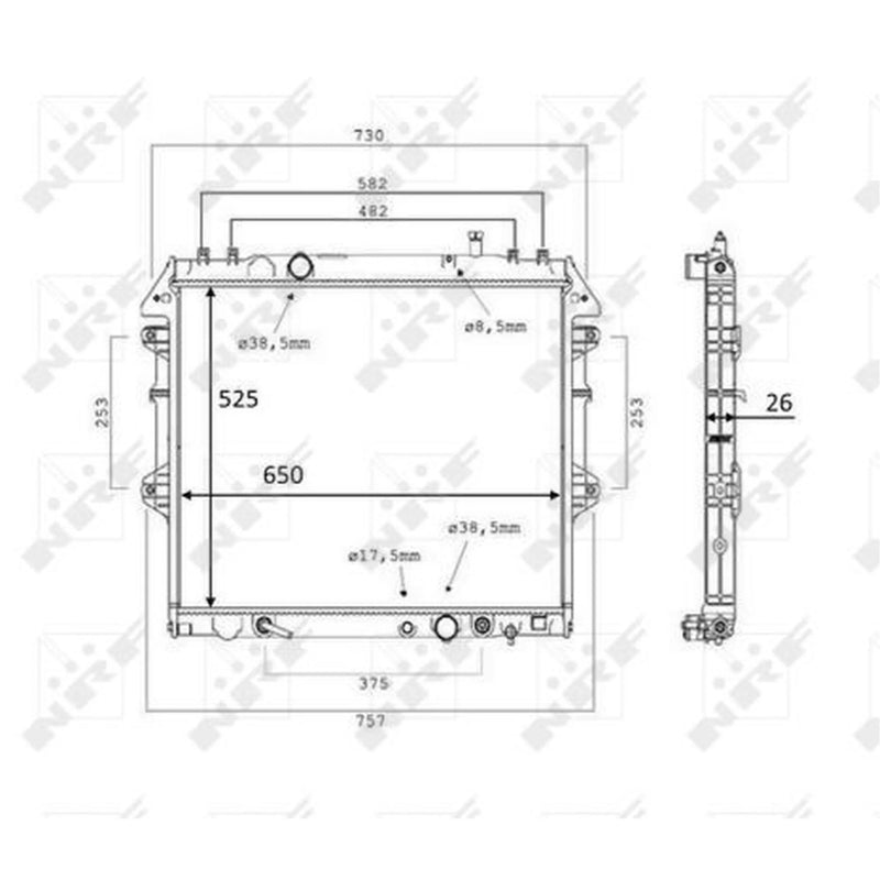 NRF Engine Radiator 58534