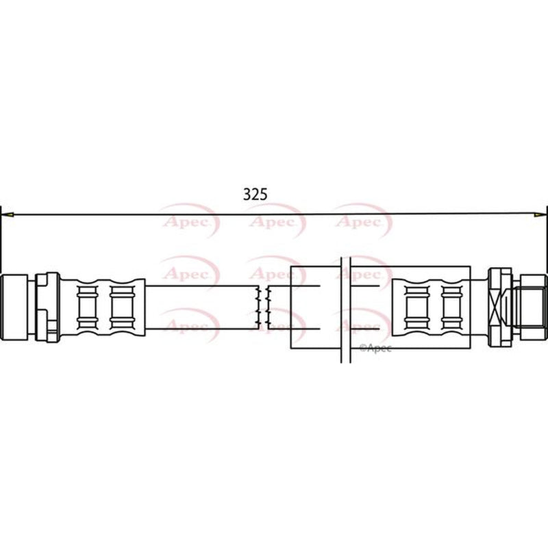 Apec Brake Hydraulic Hose Line Rear HOS3551