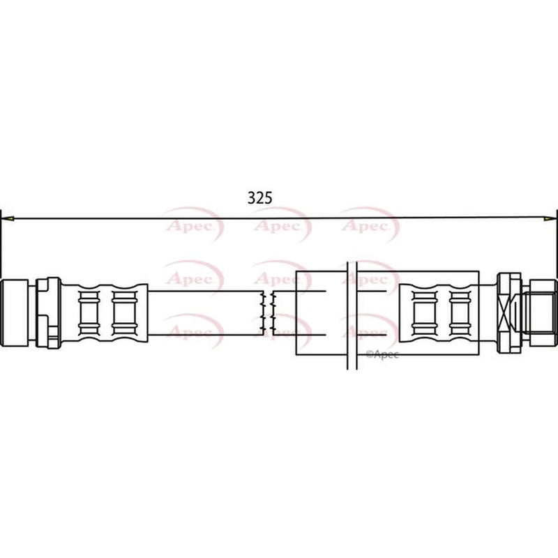 Apec Brake Hydraulic Hose Line Rear HOS3551