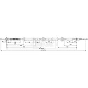 Borg & Beck Handbrake Cable Left Rear BKB3896