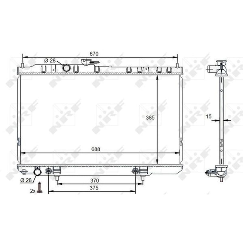 NRF Engine Radiator 59100
