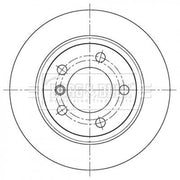 Borg & Beck 2 x Solid Rear Brake Discs BBD5408