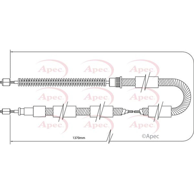 Apec Handbrake Cable Left Rear CAB1328
