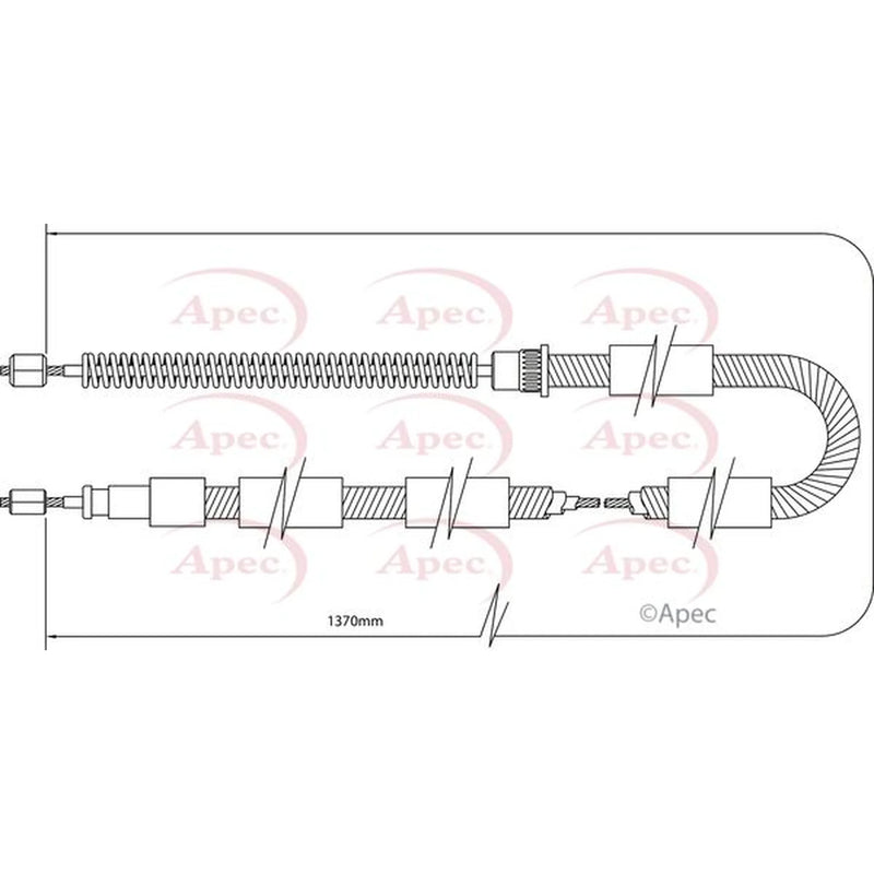 Apec Handbrake Cable Left Rear CAB1328